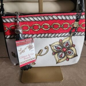 Brighton Glitter And Go Pouch With Tassel NWT